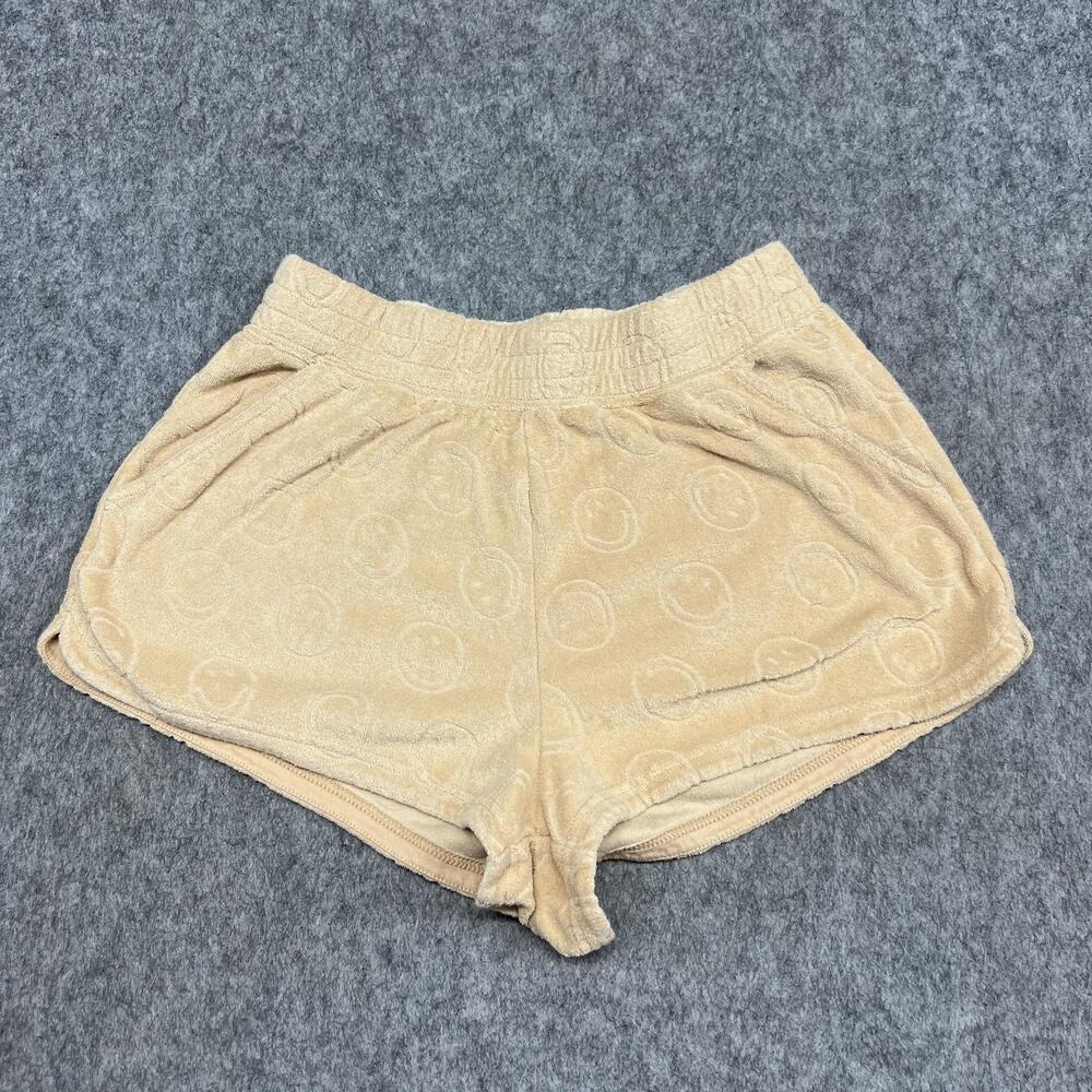 OFFLINE By Aerie Shorts Womens S Beige Terry Sweat Elastic Waist Lounge Casual